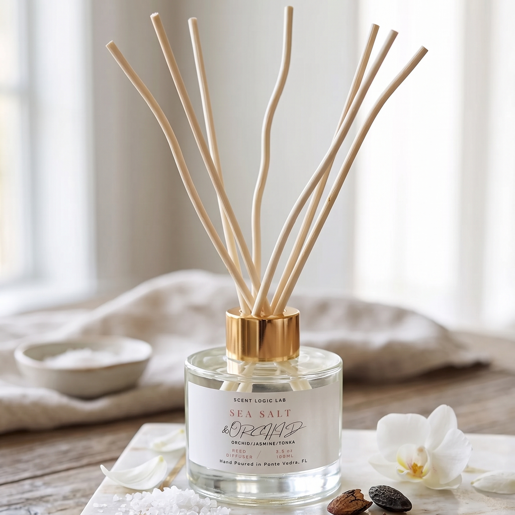 Sea Salt & Orchid Reed Diffuser | 100ml & 200m-0