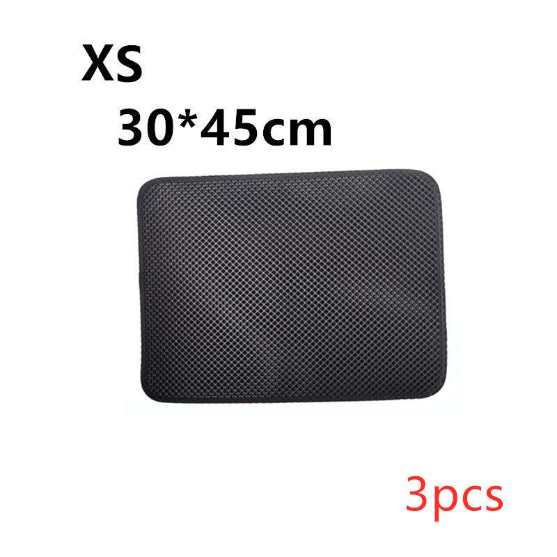 Black and grey double layer waterproof EVA cat litter trapping mat for clean floors — view 4