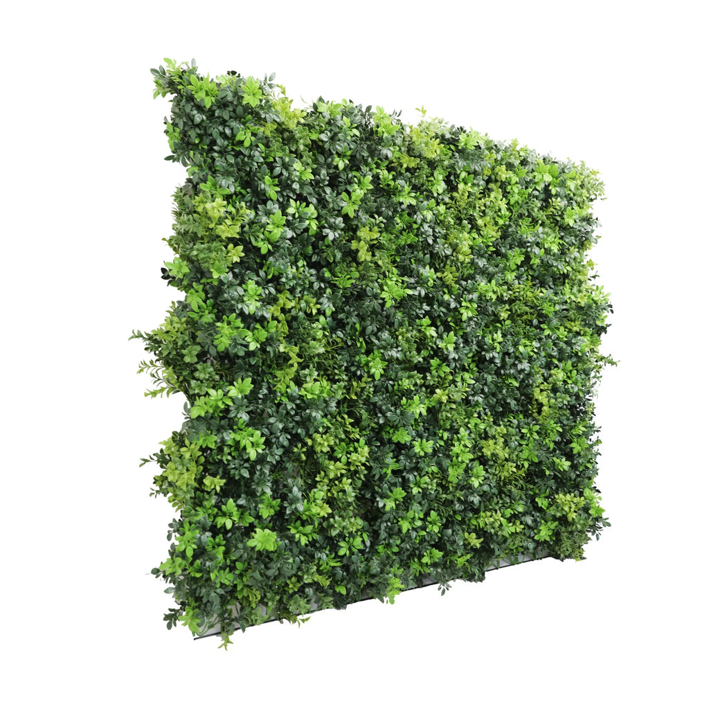 Mixed Green Ultra Dense Boxwood Artificial Vertical Garden Green Wall Panel 40×40in 11 SQ FT – NFPA 701 Certified – Metal Backed – UV Resistant – Commercial Grade-2