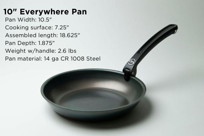 2 x 10" Everywhere Carbon Steel Pan set.-1