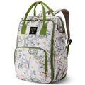 Wide open frame diaper bag backpack made of water-resistant oxford cloth with padded straps