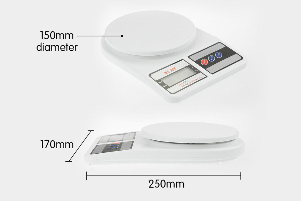 Digital electronic kitchen food scale with a large LCD screen and weighing platform — view 5