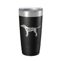 Black 20oz insulated stainless steel Dalmatian mom tumbler with clear lid and laser engraved design
