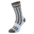 Merino wool mid length running socks with padded footbeds and ergonomic left right fit