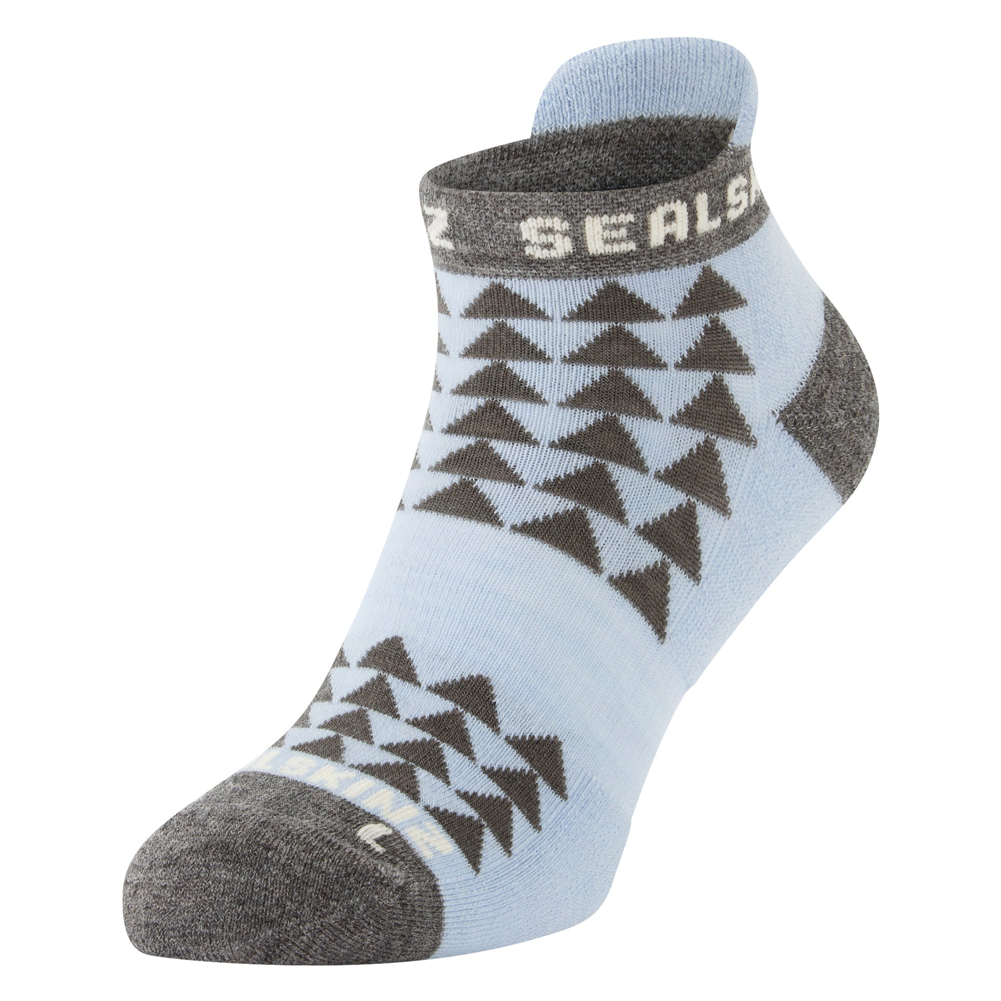 Pair of Merino wool anklet running socks with cushioned heel and ergonomic athletic design
