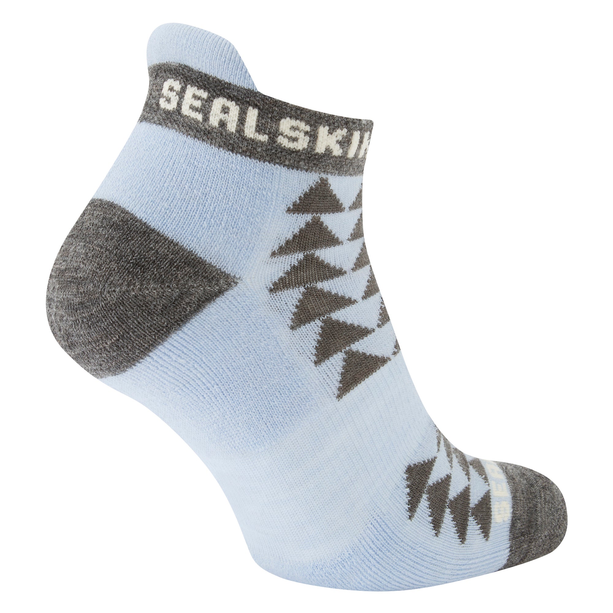 Pair of Merino wool anklet running socks with cushioned heel and ergonomic athletic design — view 2