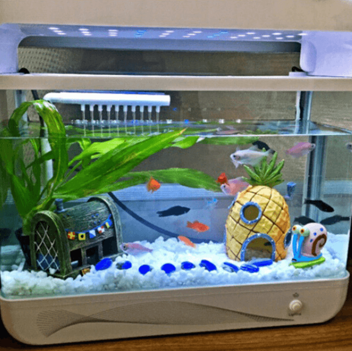 SpongeBob pineapple aquarium house fish tank decoration made of brightly colored non-toxic resin. — view 4