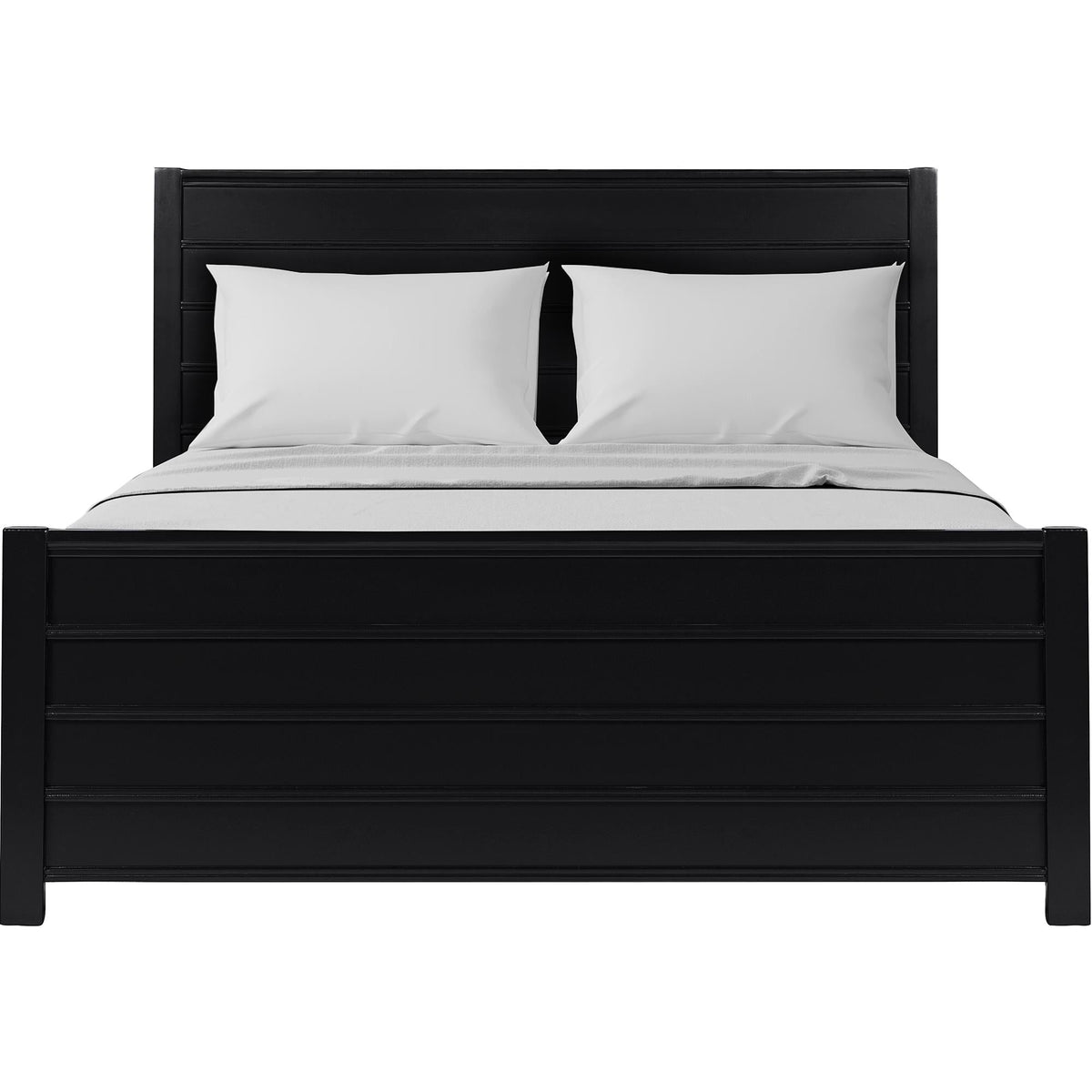 Caroline Pine Platform Bed with Paneled Headboard-1
