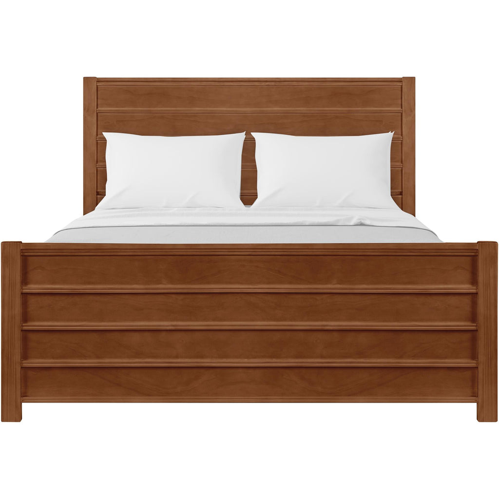 Caroline Pine Platform Bed with Paneled Headboard-9