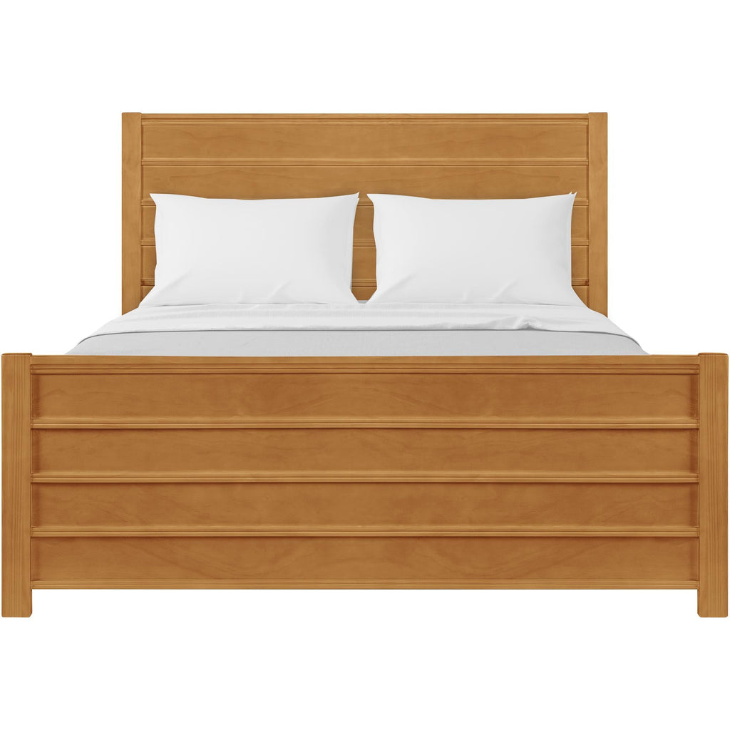 Caroline Pine Platform Bed with Paneled Headboard-11