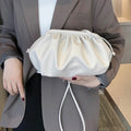Black and white PU leather women's clutch crossbody shoulder bag with metallic hardware