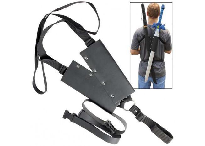 Universal Lightening Warrior Double Sword Back Strap Sheath-0