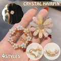 Sparkling rhinestone crystal hairpin barrette slide clip for elegant women and bridal hair styling