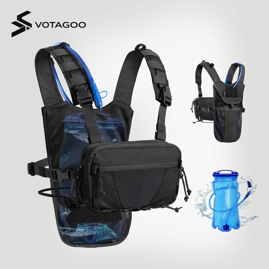 Lightweight running hydration vest with 2L water bladder, adjustable straps, and breathable mesh back panel. — view 2