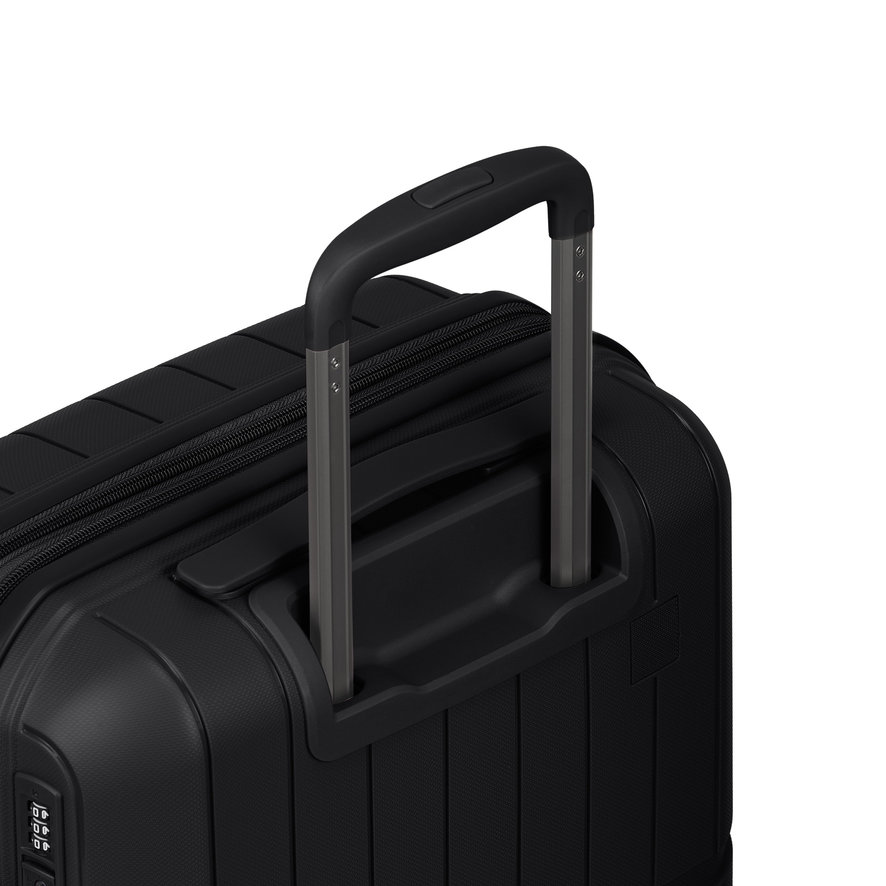 Bridgetown carry-on luggage, durable hard shell suitcase with smooth multi-directional wheels and telescopic handle — view 5