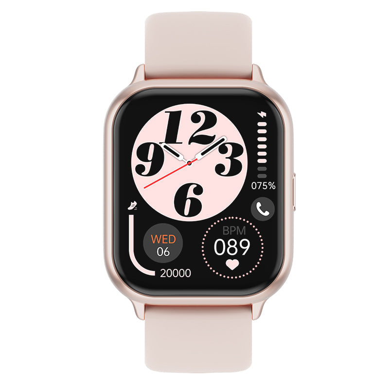 Sport smart watch with 1.85 inch digital display showing fitness tracking metrics and interchangeable wristband — view 4