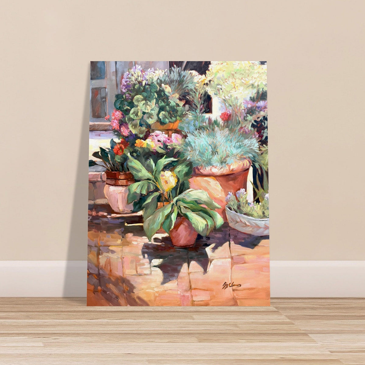 'Garden Serenity' Floral I 12x16 Museum-Quality Matte Paper Poster | Original Artwork by American Artist Barbara Cleary-3