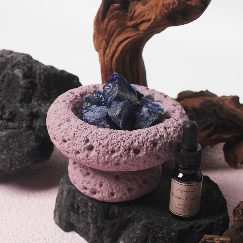 Elegant purple moon home fragrance diffuser bottle with natural reeds for bluebell garden scent — view 4