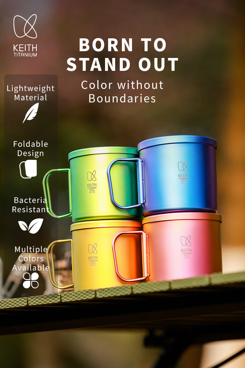 KEITH Titanium Radiant Spectrum Cups with handle-1