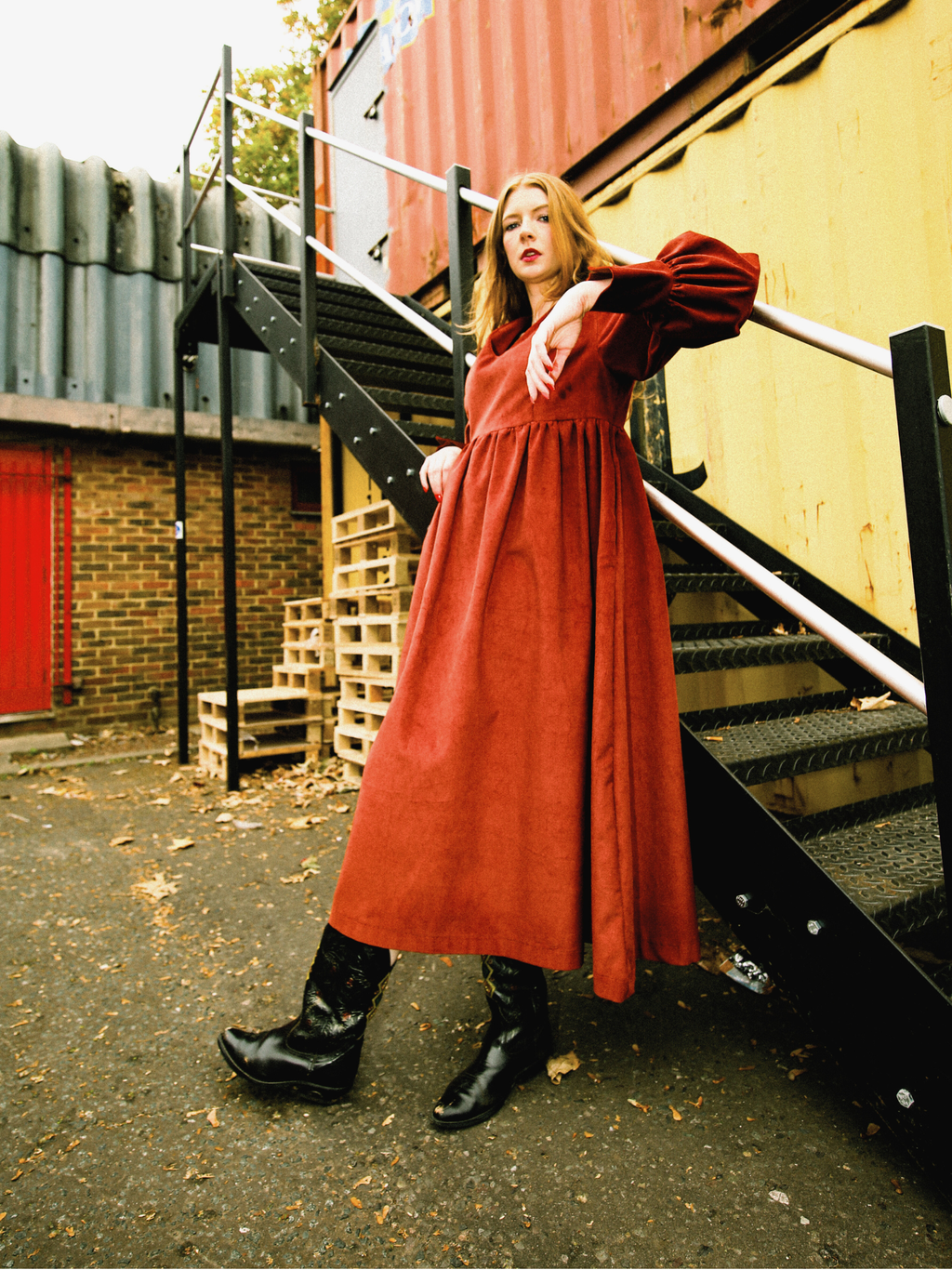 Oversized Maxi Dress with Pockets Corduroy – Michelle | No More Nobody-1