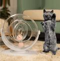 Interactive kitty groove plastic turntable toy for indoor cat mental stimulation and active daily play