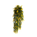 Yellow and Green Willow Leaf Garland Artificial Hanging Bush  7.1×30in – NFPA 701 Certified – UV Resistant-0