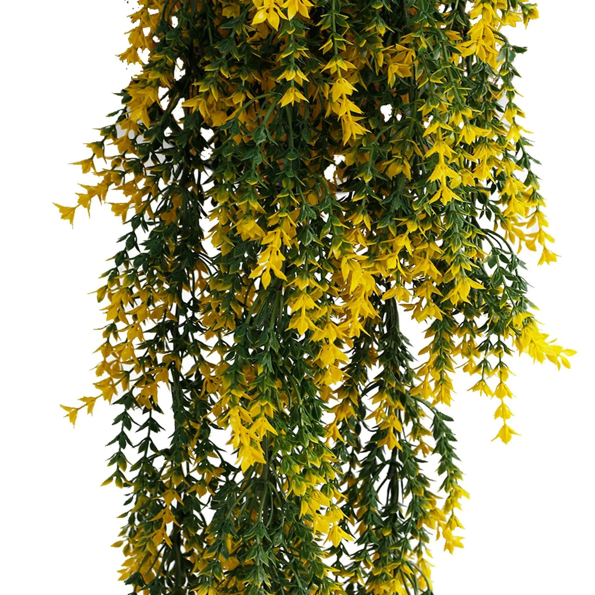 Yellow and Green Willow Leaf Garland Artificial Hanging Bush  7.1×30in – NFPA 701 Certified – UV Resistant-3