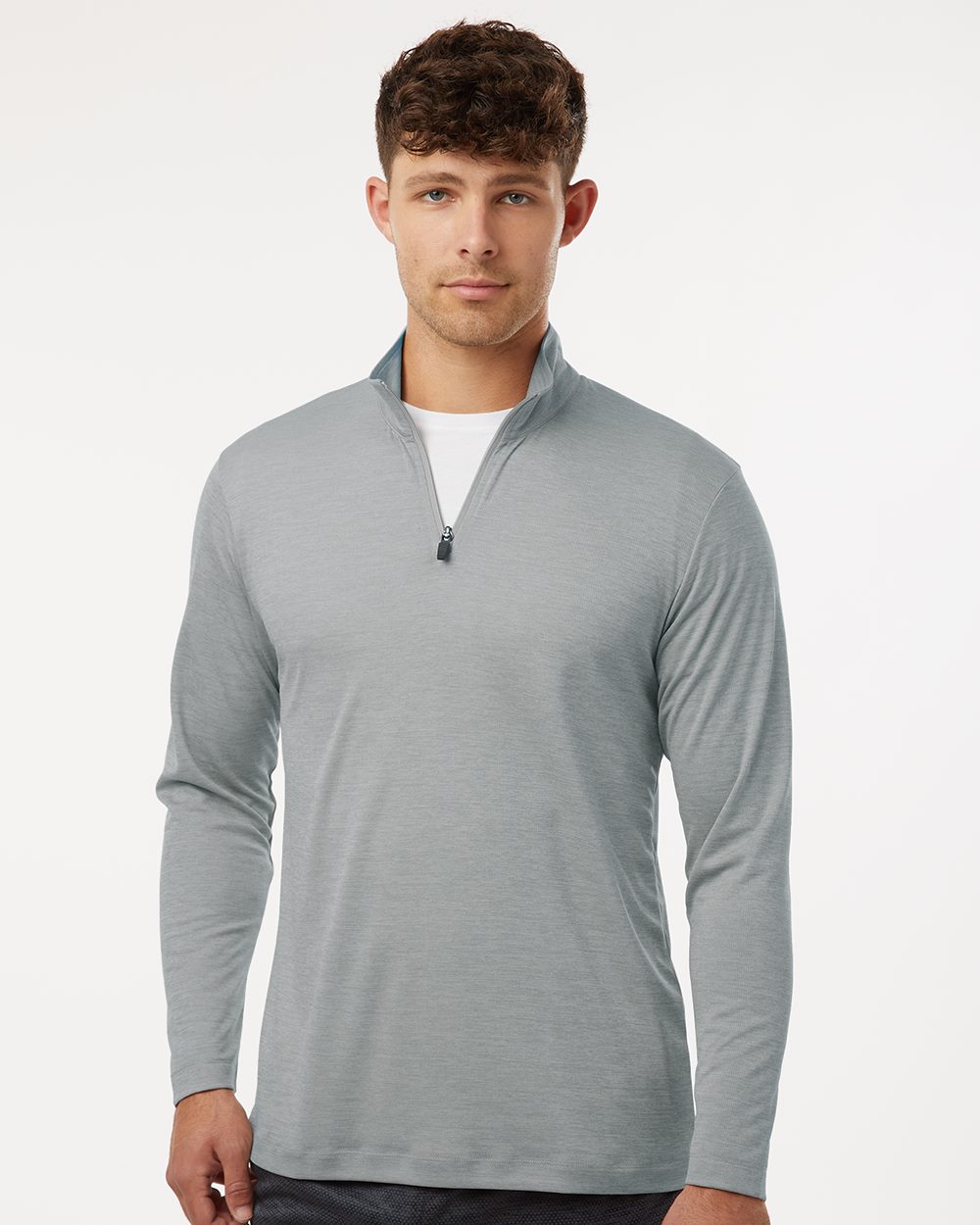 AllPro 4HM700 Men's Pro-Lock Performance Mélange Quarter-Zip Pullover-0