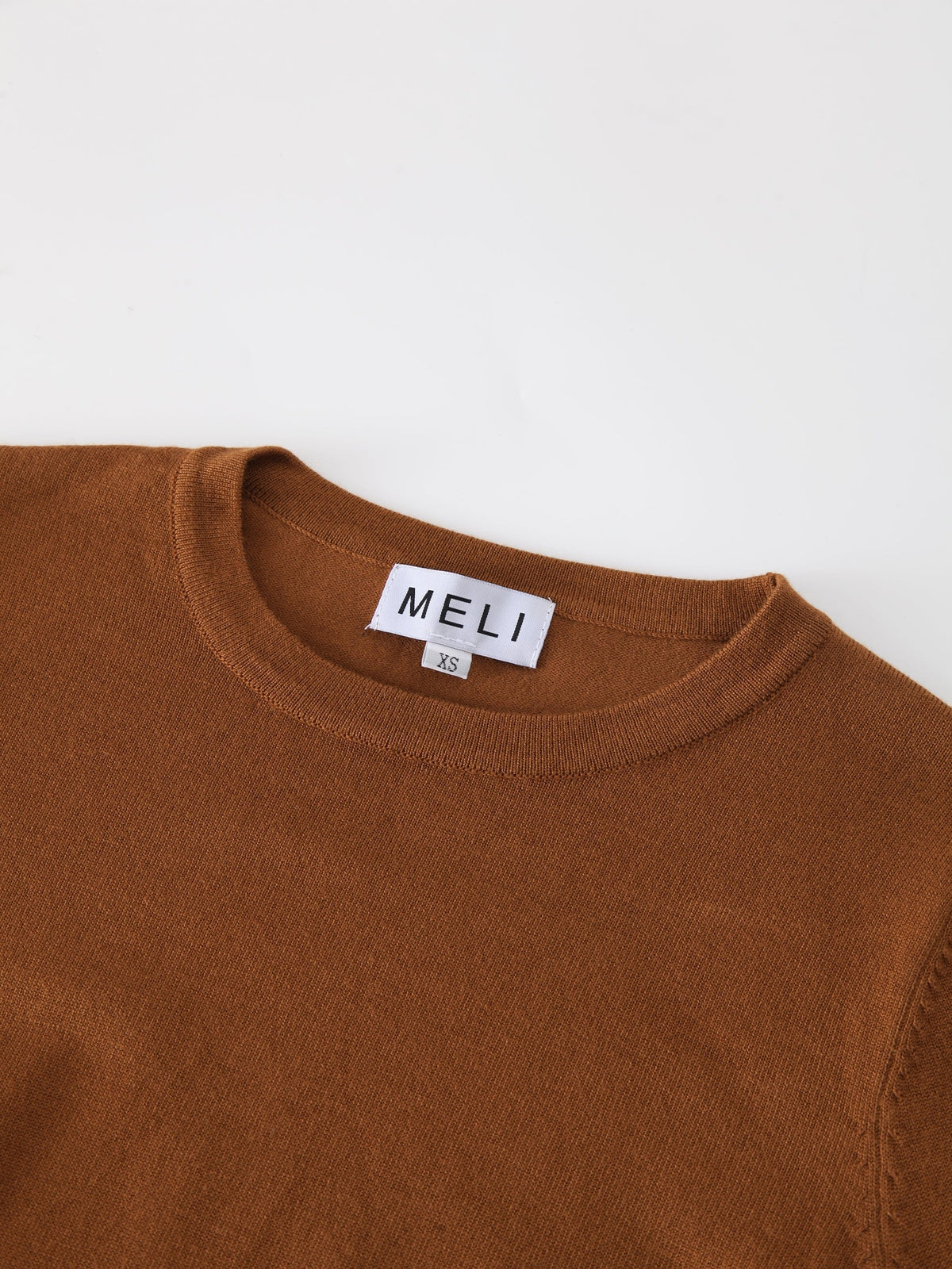 Basic Crew Sweater LS-Brown-2