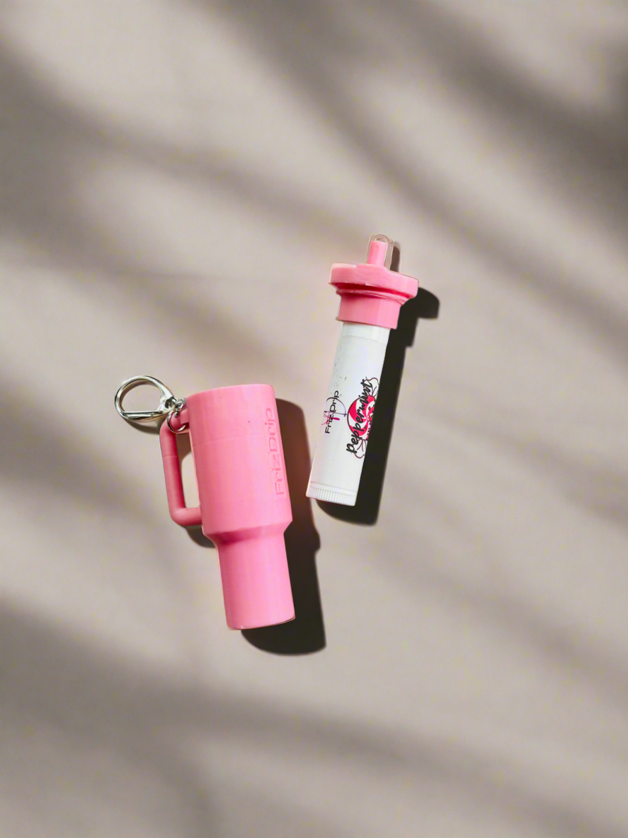 Tumbler Style Lip Balm Holder Keychain – Portable Lip Balm Case, Colorful Clip-On Holder for Keys, Purse & Backpack-8