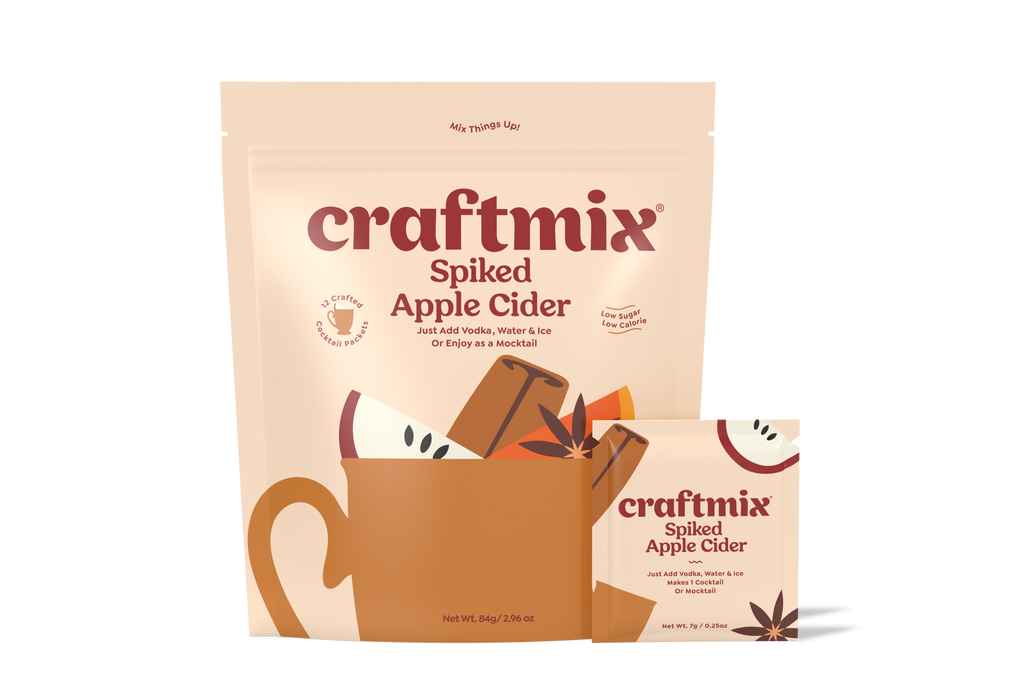 Craftmix spiked apple cider cocktail mix packets with fresh apples and warm autumn spices. — view 4