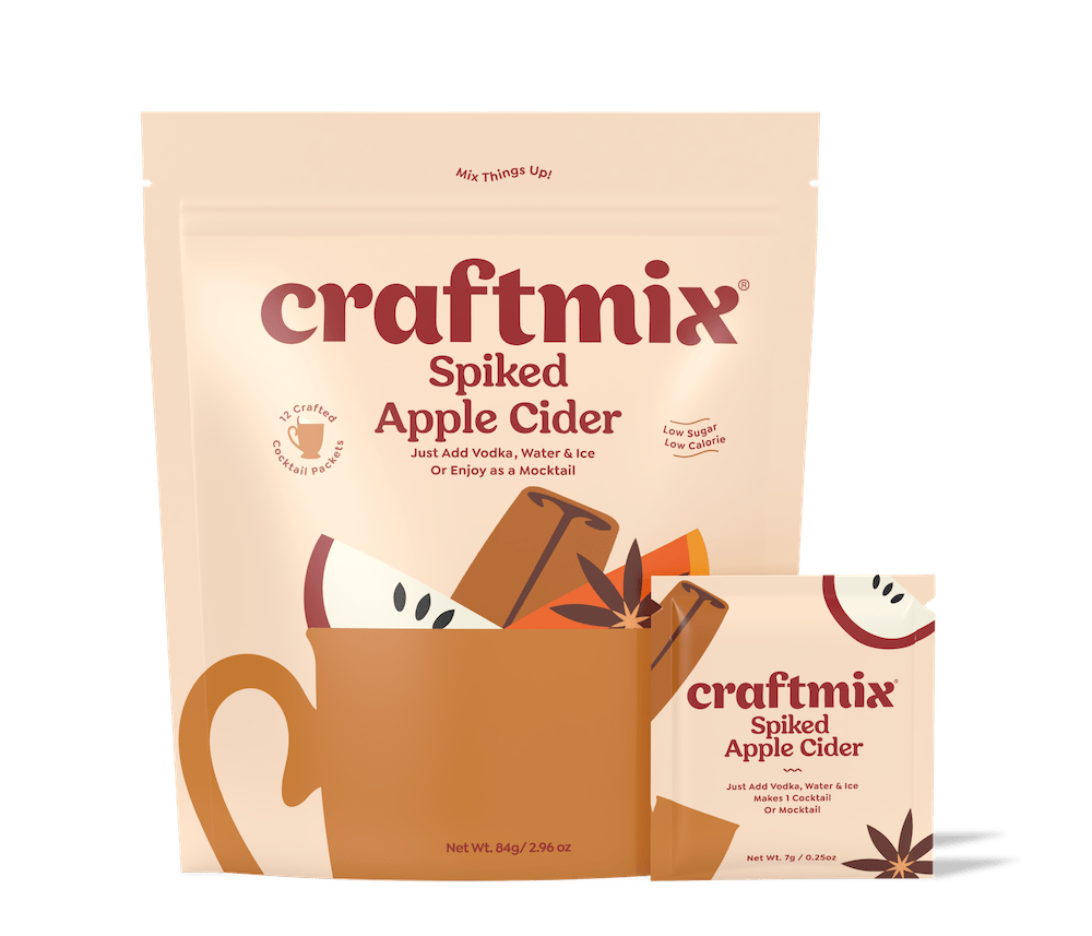 Craftmix spiked apple cider cocktail mix packets with fresh apples and warm autumn spices. — view 5