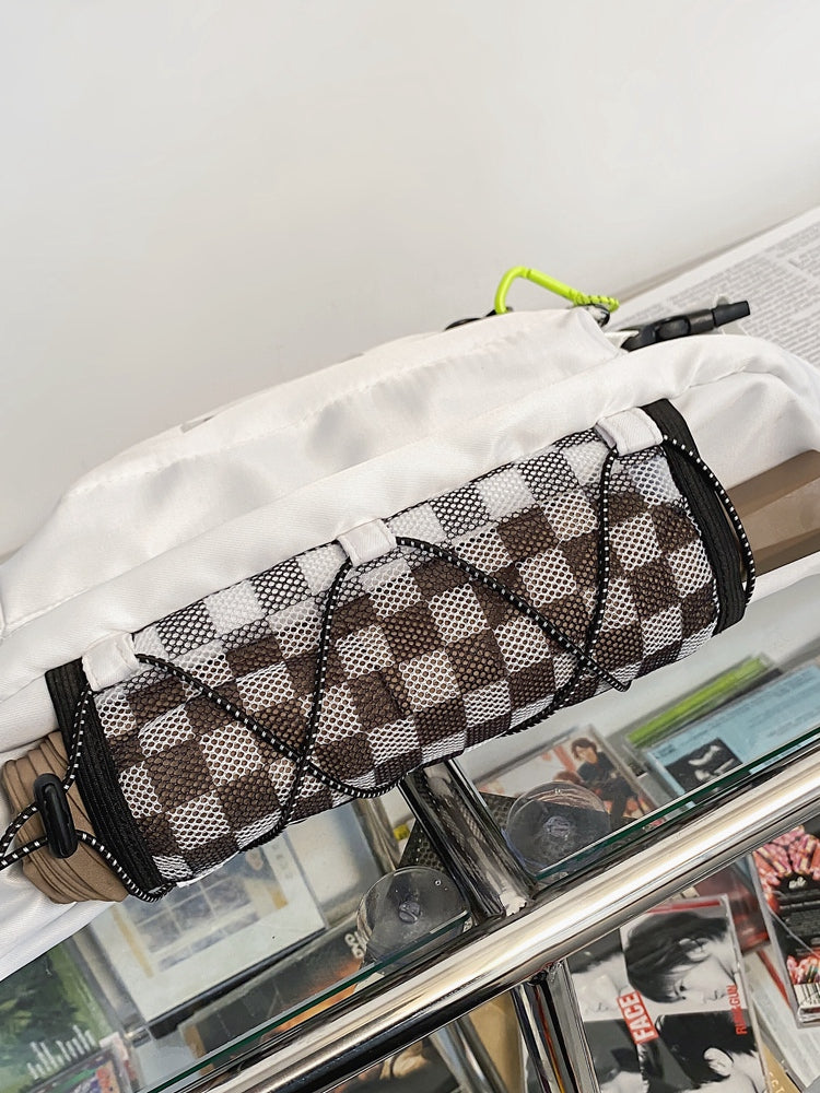 Large unisex crossbody fanny pack with adjustable strap for outdoor hiking and casual streetwear — view 4
