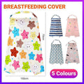 Multifunction breathable cotton nursing cover with rigid neckline and adjustable D-ring strap for private breastfeeding.