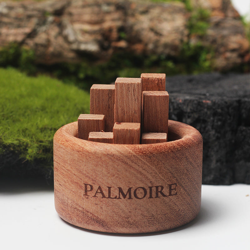 Rosewood essential oil diffuser with rich wood grain pattern for natural home fragrance and aromatherapy. — view 3