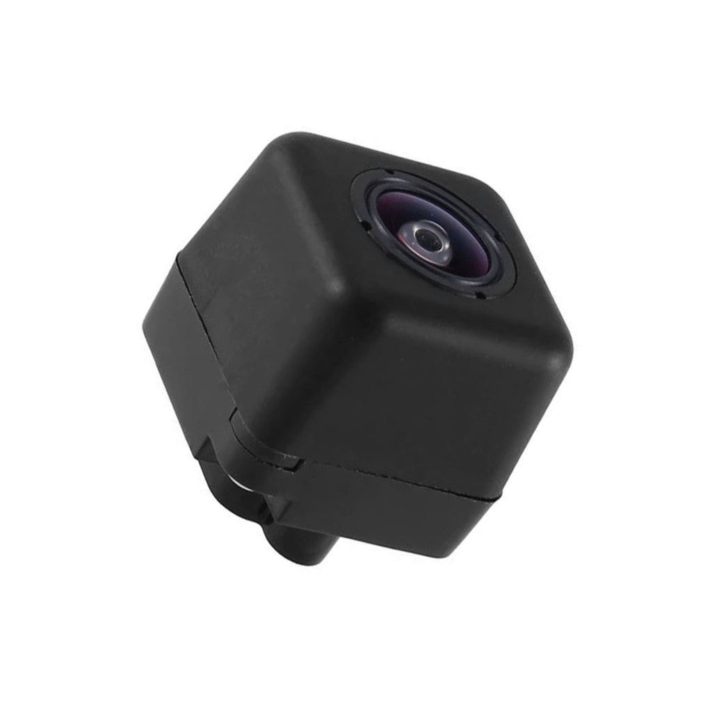 Black plug-and-play rear view backup camera replacement for Subaru Legacy and Outback vehicles. — view 2