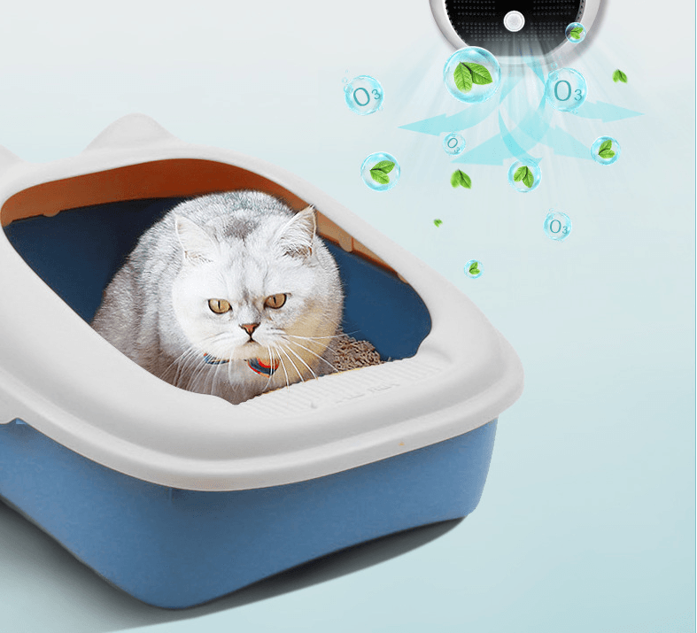 Pet FreshAir smart cat odor eliminator, compact white resin air purifier with ventilation slots. — view 4
