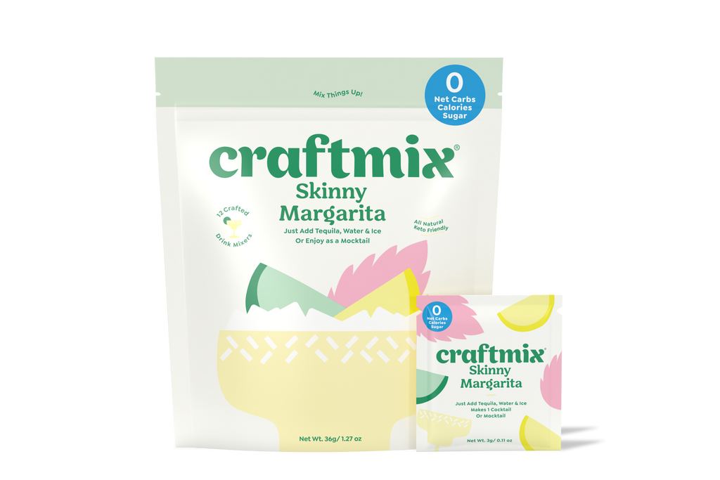 Skinny margarita cocktail mix powder packets by Craftmix, zero sugar drink blend — view 4