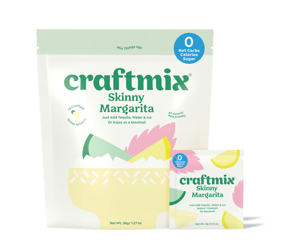 Skinny margarita cocktail mix powder packets by Craftmix, zero sugar drink blend — view 5