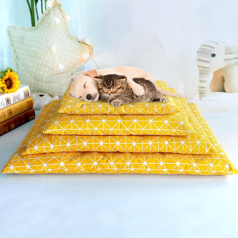 Plush Paws Palace luxury dog bed house in a neutral color with soft interior cushioning. — view 5