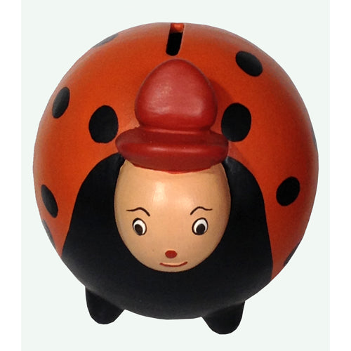 Orange Ceramic Ladybug Bank-1