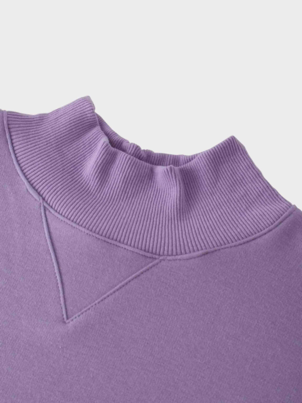 High Neck Sweatshirt-Lavender-2