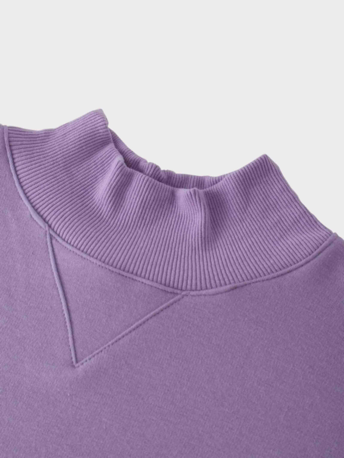 High Neck Sweatshirt-Lavender-2
