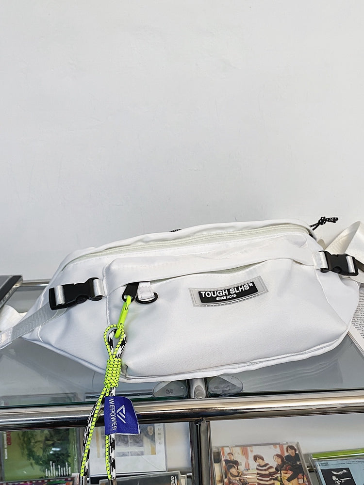 Large unisex crossbody fanny pack with adjustable strap for outdoor hiking and casual streetwear — view 5