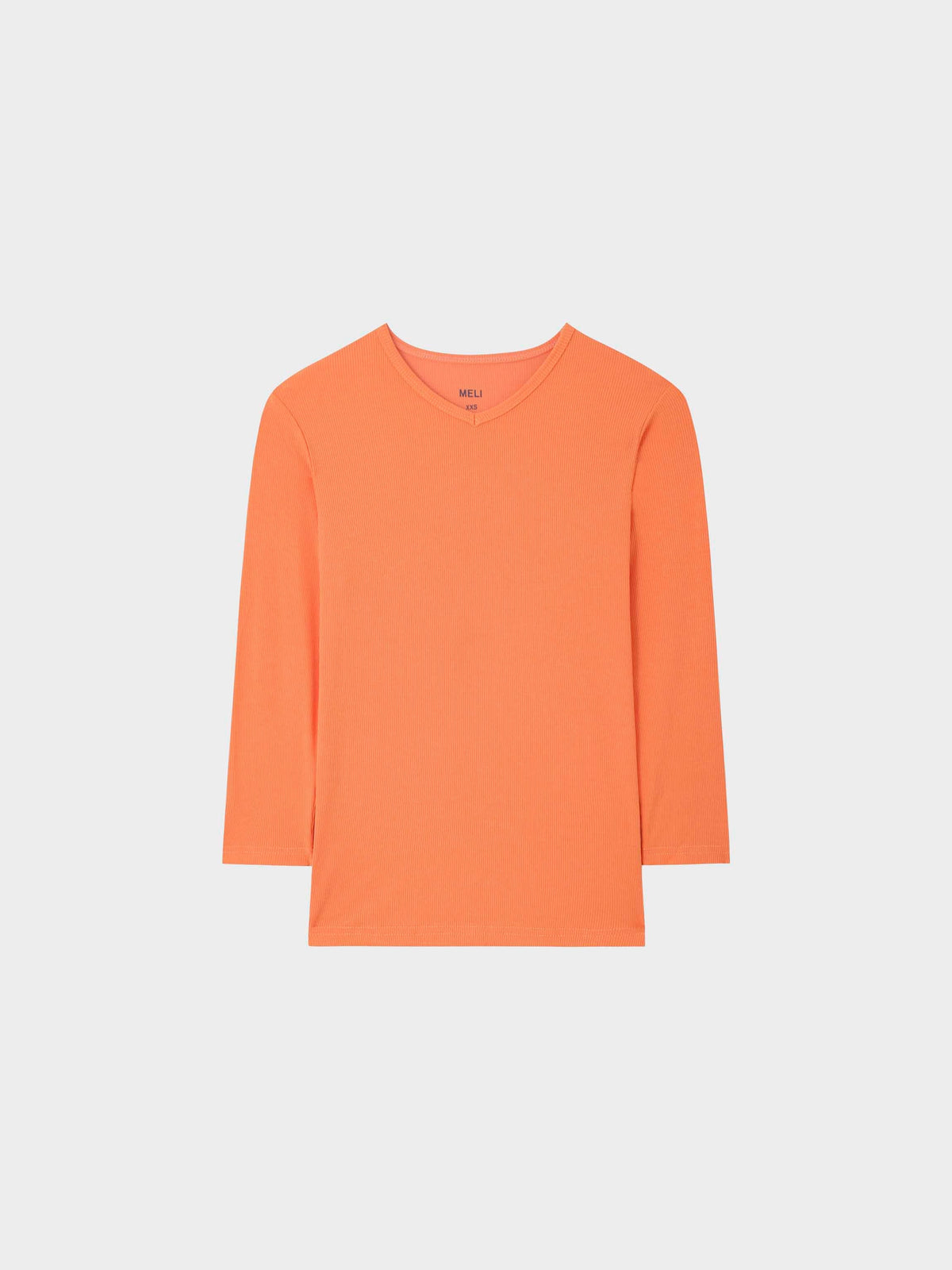 RIBBED HIGH V 3Q-ORANGE-0