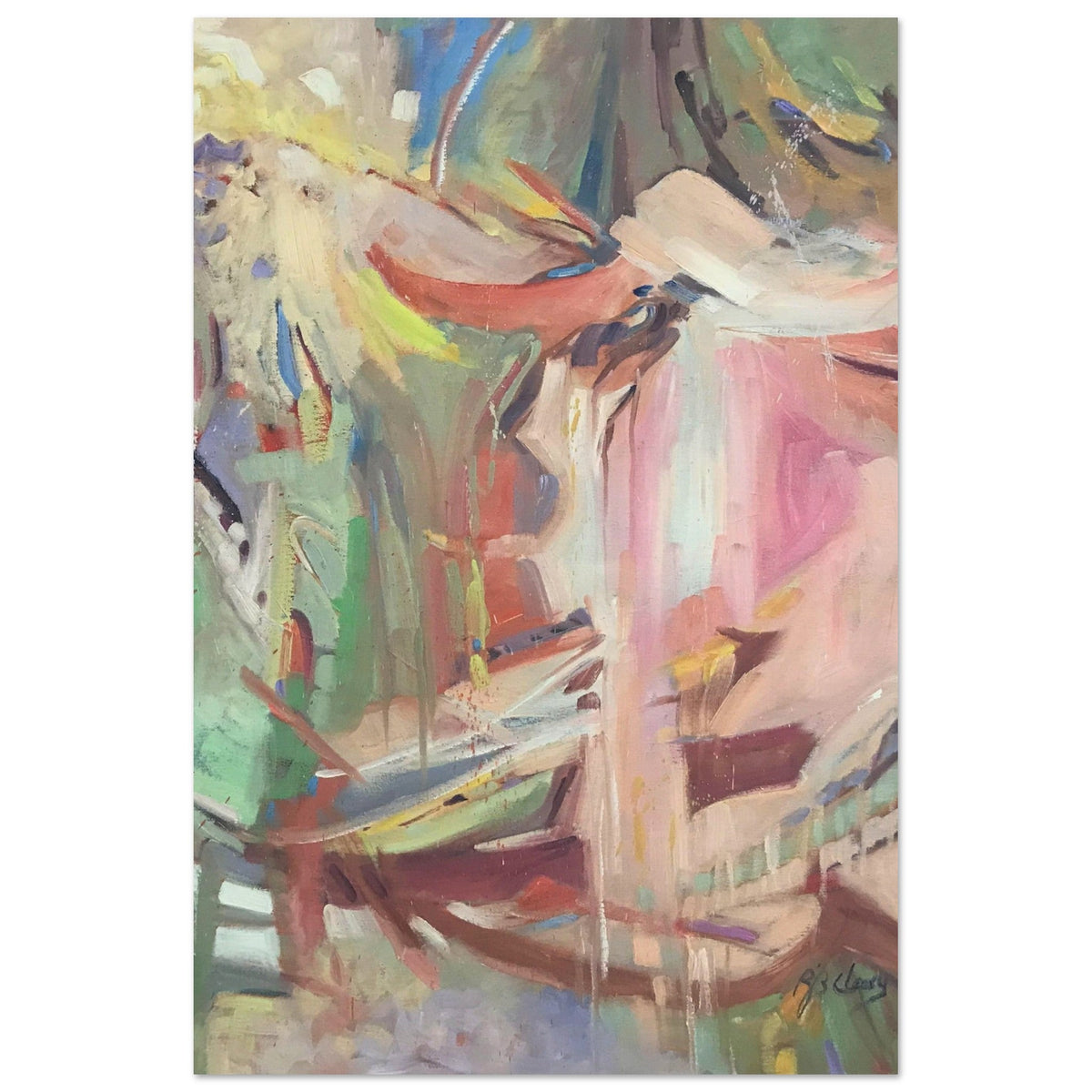 "All Seasons" Abstract I 12x18 Museum-Quality Matte Paper Poster I Original Artwork by American Artist Barbara Cleary-1
