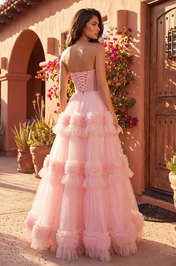 Floor Length Layered Formal Dress Prom Ball Gown-1