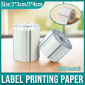 Transparent thermal label printer paper roll with clear water resistant self adhesive stickers.