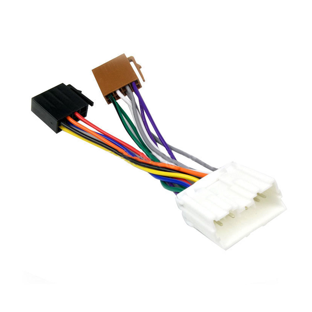 Car stereo wiring harness ISO adapter for Mitsubishi vehicles with pre-stripped cables — view 2