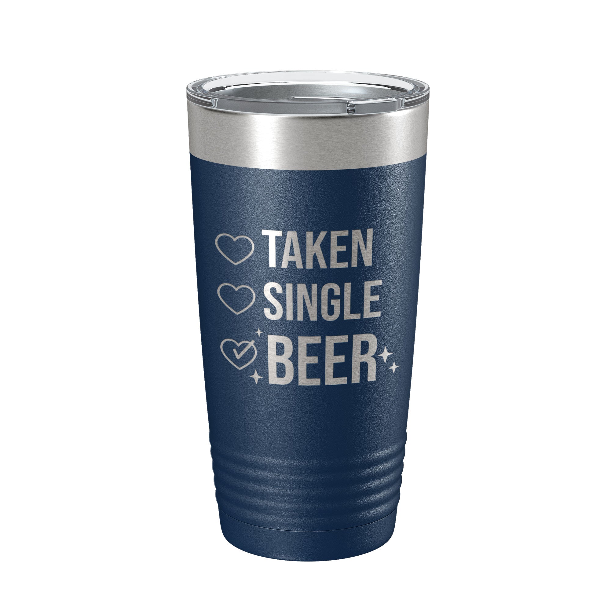 Funny taken single beer checklist laser engraved stainless steel insulated 20 oz travel tumbler — view 3